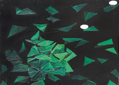 TITINA MASELLI (1924 - 2005) Alberi nella notte, 1955 Olio su tavola 71 x 99...