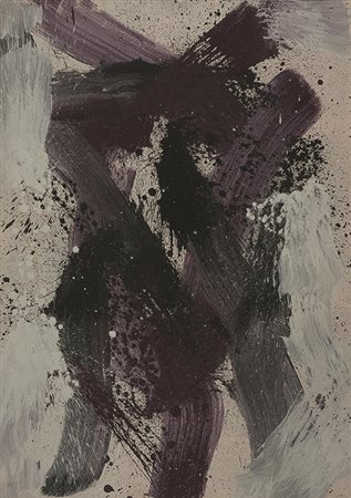 TOTI SCIALOJA (1914 - 1998) Senza titolo, 1990 Vinilico su cartoncino...