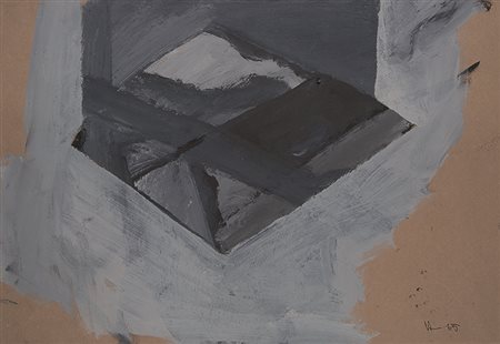 NANNI VALENTINI (1932 - 1985) Senza titolo, 1965 Tecnica mista su carta 35 x...