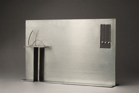 MELOTTI FAUSTO (1901 - 1986) L'Indifferente, 1973 Acciaio inox 21 x 33 x 7 cm...