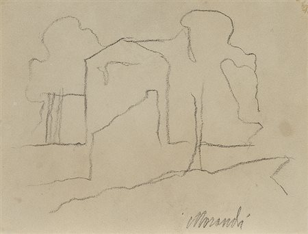 GIORGIO MORANDI (1890 - 1964) Paesaggio, 1961 Matita su carta 17 x 22,8 cm...