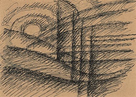 GERARDO DOTTORI (1884 - 1977) Idee per quadro, fine anni '20 Disegno 12 x...