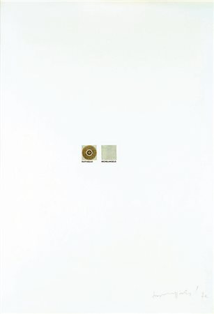 CLAUDIO PARMIGGIANI (1943) Raffaello-Michelangelo, 1972 collage su carta 66.5...