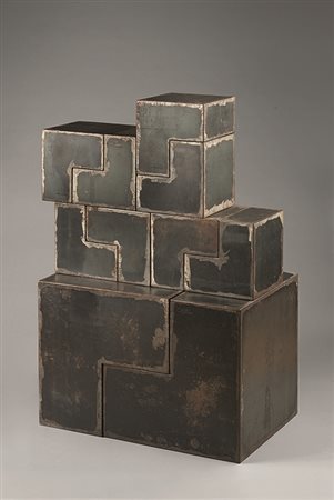 NICOLA CARRINO (Taranto 1932) Costruttivo 74, modulo L, 1974 Acciaio grezzo...