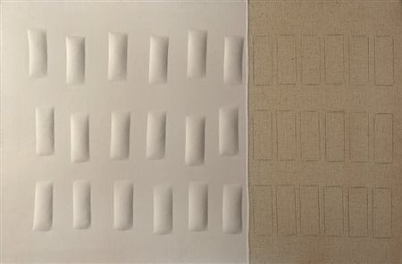 ARNALDO ESPOSTO Forme numero 11, 1963 Olio su tela, rilievi estroflessi 66 x...