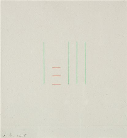 ANTONIO CALDERARA (1903 - 1978) Senza titolo, 1975 Tecnica mista su...