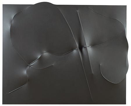 AGOSTINO BONALUMI (1935 - 2013) Azzurro, 1990 Tela estroflessa e tempera...