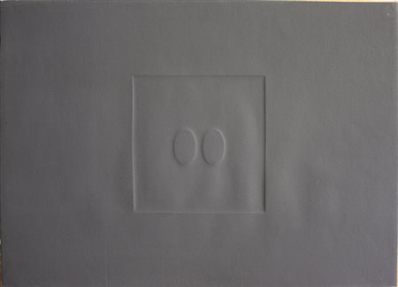 TURI SIMETI (1929) Due ovali neri, 1973 Calcografia su carta 50 x 70 cm...