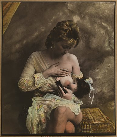 JAN SAUDEK (1935) 242/II model print 1989 Stampa in bianconero acquerellata...