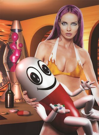 MICHA KLEIN (1964) Double Date - Love + Ecstasy 1986 C-print, perspex e legno...