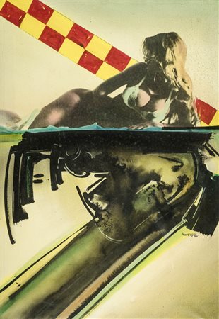 Gianni Bertini ( Pisa 1922 Caen 2010 ) Il rimorso di Dafne 1983 Olio su tela,...