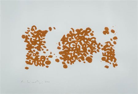 Luigi Mainolfi ( Rotondi 1948 ) Polveri 2000 Polvere di terracotta su carta,...