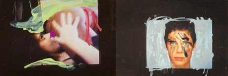 Mario Schifano ( Homs 1934 Roma 1998 ) Lotto unico di due opere -"Senza...