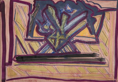 Riccardo Licata ( Torino 1929 Venezia 2014 ) Senza titolo 1969 Tecnica mista...