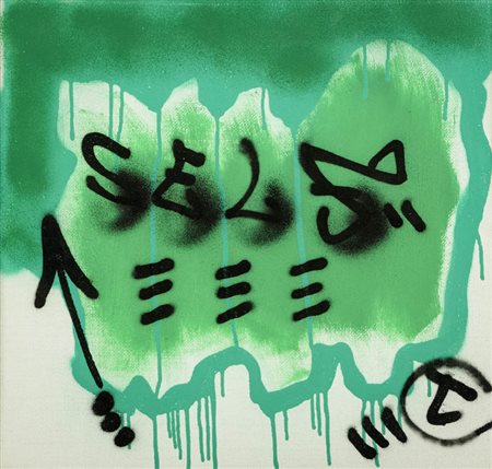 Toxic (Torrick Ablack) ( Bronx 1965 ) Senza titolo 2001 Spray su tela, cm....