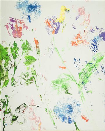 Massimo Barzagli ( Marradi (Fi) 1960 ) Fiorile 2004 Olio su tela, cm. 50x40...