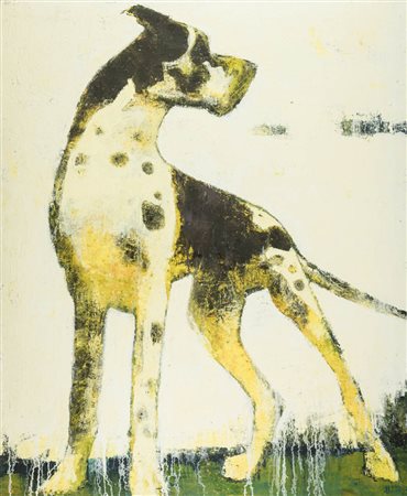 Massimiliano Alioto ( Brindisi 1972 ) Vita da cani 2004 Olio su tela, cm....