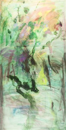 Ernesto Treccani ( Milano 1920 2009 ) Siepe 1975 Olio su tela, cm. 197x100...