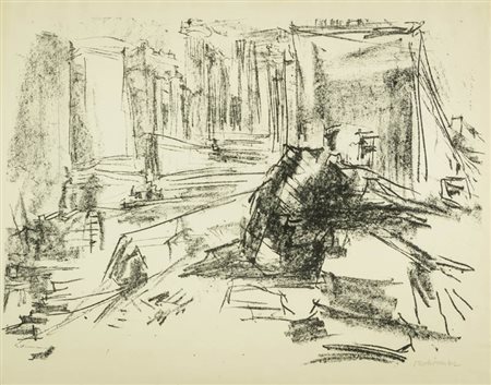 Oskar Kokoschka ( 1886 1980 ) Propylaen 1961 Litografia su carta, cm....