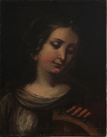 ARTISTA LOMBARDO DEL XVII SECOLO Ritratto di donna. . Olio su tela . Cm 34,00...