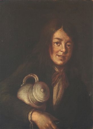 ARTISTA LOMBARDO DEL XVIII SECOLO Ritratto di giovane. Olio su tela . Cm...