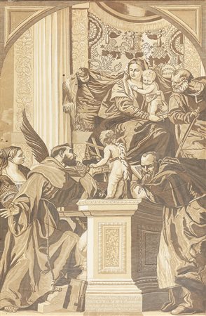 JACKSON OF BETERSEA JOHN BAPTIST (1701 - 1780) Madonna in trono con il...