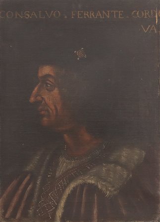 ARTISTA VENETO DEL XVI SECOLO Ritratto di Consalvo Ferrante. Olio su tela ....