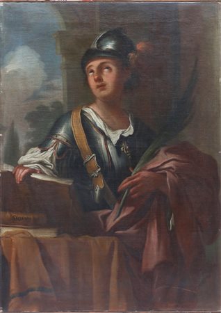 ARTISTA BRESCIANO DEL XVIII SECOLO San Faustino. Olio su tela . Cm 90,00 x...