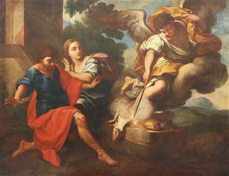 ARTISTA LOMBARDO DEL XVII SECOLO Il sacrificio dell'agnello. Olio su tela ....