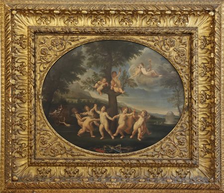 ALBANI FRANCESCO (1578 - 1660) Copia da, La danza degli amorini in imponente...
