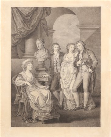 DEL GUERRA (XIX SECOLO) AMALIA Ritratto della famiglia Holstein - Beck -...