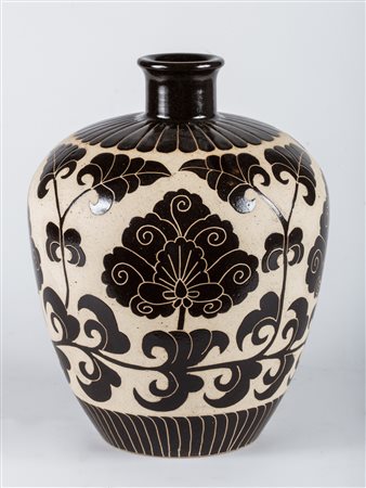 Arte Cinese Vaso Cizhou montato a lampada Cina, XX secolo o antecedente . -....