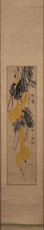Arte Cinese Dipinto astratto inchiostro e colori su carta Cina, XIX secolo ....
