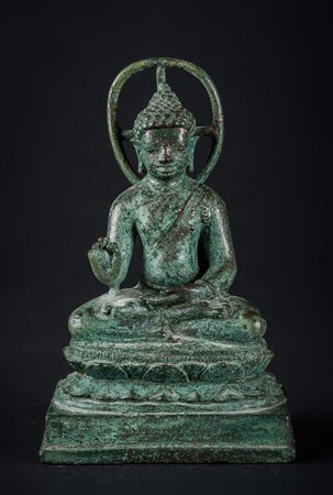 Arte Sud-Est Asiatico Scultura in bronzo raffigurante Vairocana Indonesia,...
