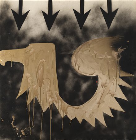 Franco Angeli (Roma 1935 - 1988)&quot;Senza titolo&quot; 1972 smalto su tela,...