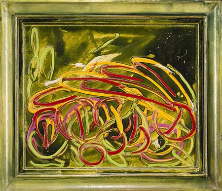 Mario Schifano (Homs 1934 - Roma 1998)&quot;Acerbi&quot; 1984 smalto e...