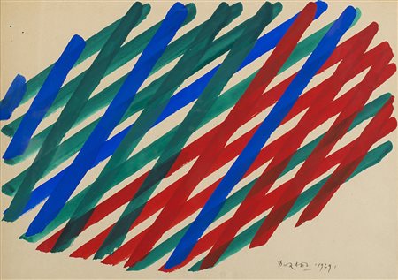 Piero Dorazio (Roma 1927 - Perugia 2005)Lotto composto da tre opere, 1969;...