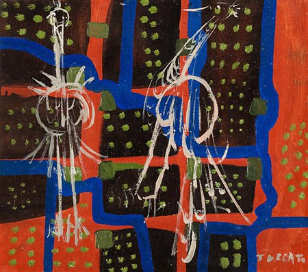 Giulio Turcato (Mantova 1912 - Roma 1995)&quot;Volatili&quot; 1958-59 olio su...