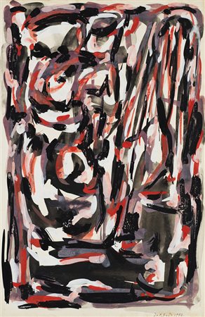 Piero Dorazio (Roma 1927 - Perugia 2005)&quot;Senza titolo&quot; 1957 tempera...