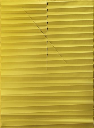 Agostino Bonalumi (Vimercate 1935 - 2013)&quot;Giallo&quot; 1990 cartoncino...