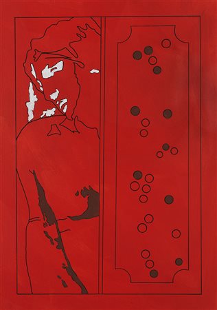 Tano Festa (Roma 1938 - 1987)&quot;Da Michelangelo&quot; 1978 acrilico su...