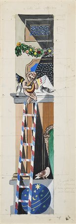 Gino Severini (Cortona 1883 - Parigi 1966)&quot;Bozzetto per una delle quinte...