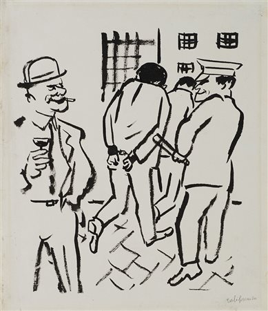 George Grosz (Berlino 1893 - 1959)&quot;Californien&quot; 1924 ca. china su...
