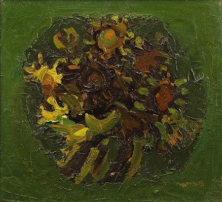 Ennio Morlotti (Lecco 1910 - Milano 1992)&quot;Senza titolo&quot; olio su...