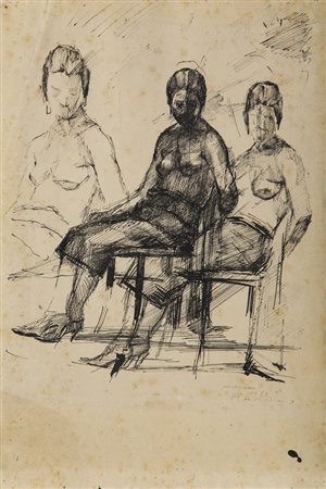 Marino Marini (Pistoia 1901 - Viareggio 1980)&quot;Senza titolo&quot; 1923...