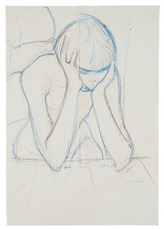 Felice Casorati (Novara 1883 - Torino 1963)&quot;Figura di donna&quot; 1947...