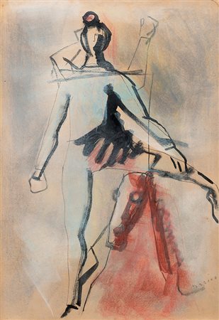 Marino Marini (Pistoia 1901 - Viareggio 1980)&quot;Danzatrice e cavallo&quot;...