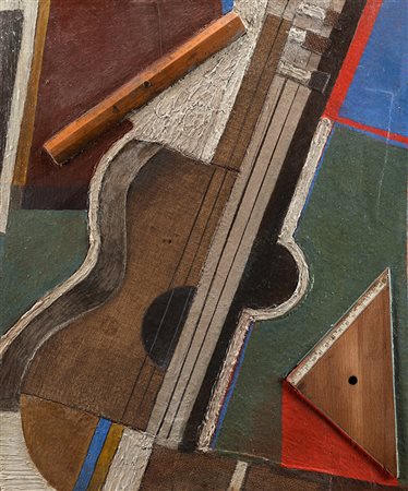Giulio D'Anna (Villarosa 1908 - Messina 1978)&quot;Chitarra scomposta +...