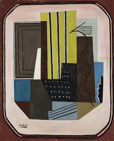 Atanasio Soldati (Parma 1896 - 1953)&quot;Composizione&quot; 1934-35 olio su...