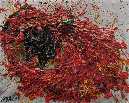 Toshimitsu Imai (Kyoto 1928 - 2002)&quot;Soleil&quot; 1964 olio su tela, cm...